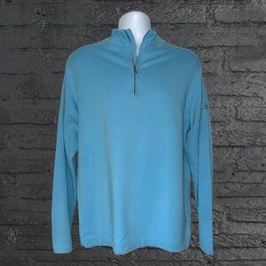 Peter Millar Ace Cotton-Modal Quarter-Zip Pullover Men’s Medium Blue Golf